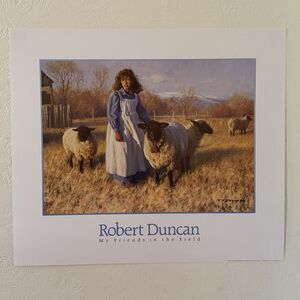 Robert Duncan My Friends In The Field 1989 Poster Print Lithograph 22x25.5”